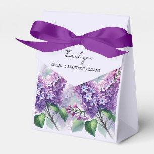 Fliederlila Blumige Hochzeit Danke  Geschenkschachtel