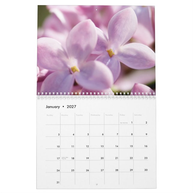 Fliedern 2013 (12-monatig) kalender (Jan 2027)