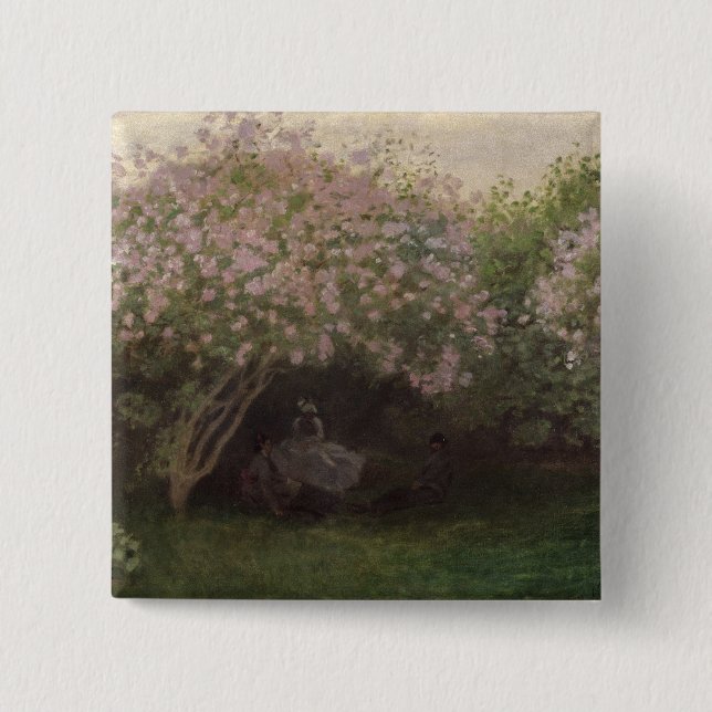 Fliedern Claude Monets |, graues Wetter, 1872 Button (Vorderseite)