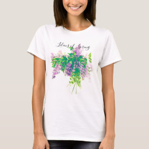 Fliederstrauß Text T-Shirt