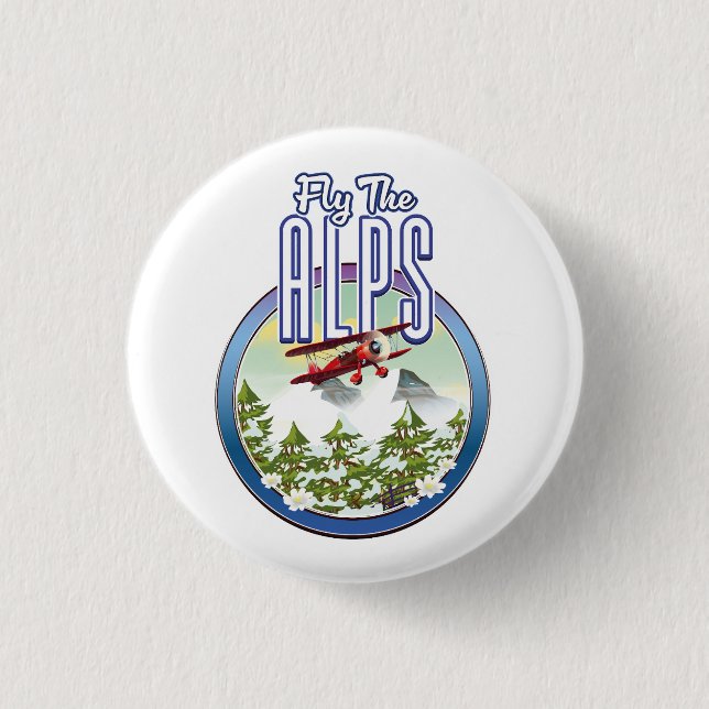Flieg die Alpen Button (Vorderseite)