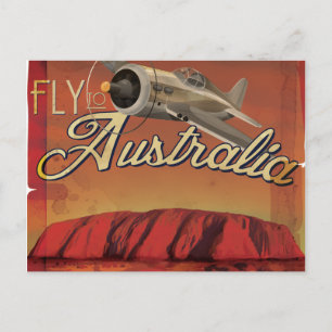 Flieg nach Australien Postkarte