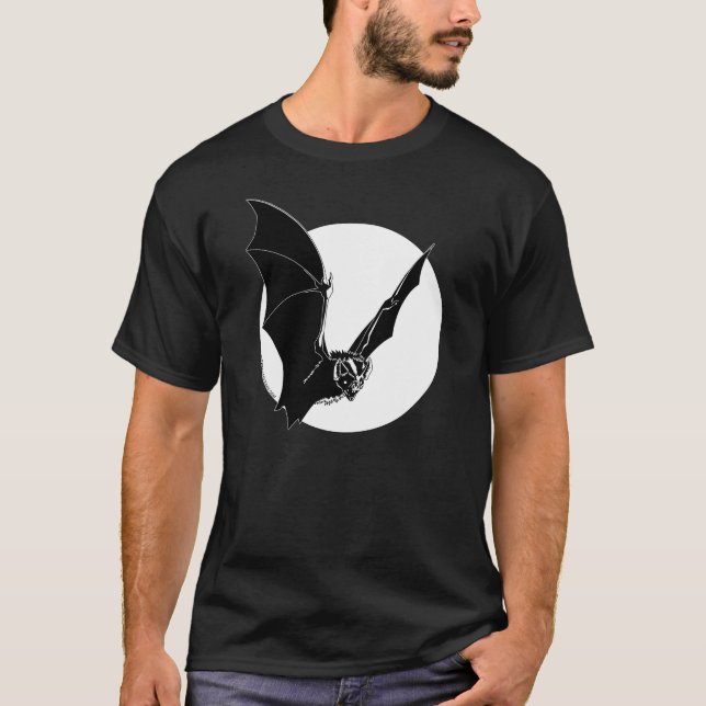 Fliege-Durch-Nacht (Schwarzes) T-Shirt (Vorderseite)