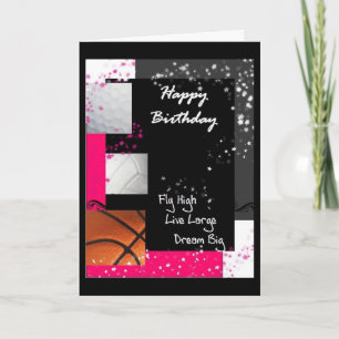 Fliege hoch, lebe groß, träume groß karte