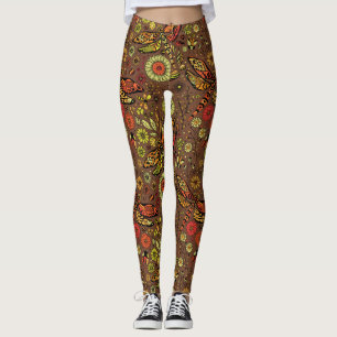 Fliege, Libelle auf Zimtbraun Leggings
