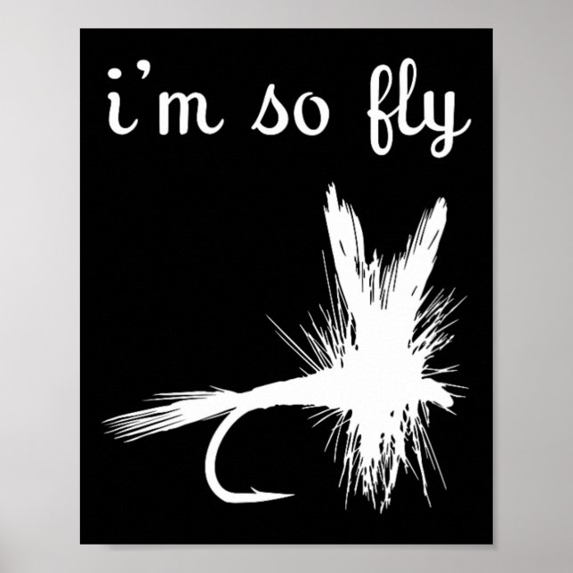 Fliege Lustiges Fischen  Poster (Vorne)