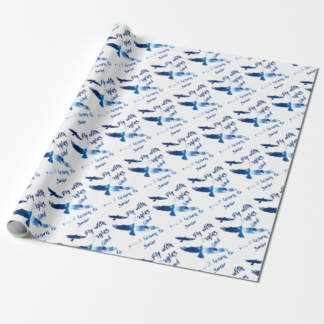 Fliege mit Adlern Geschenkpapier (Ungerollt)