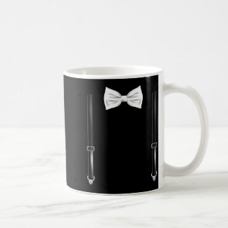 Fliege mit Hosenträgern Lustige Hochzeit und beson Kaffeetasse