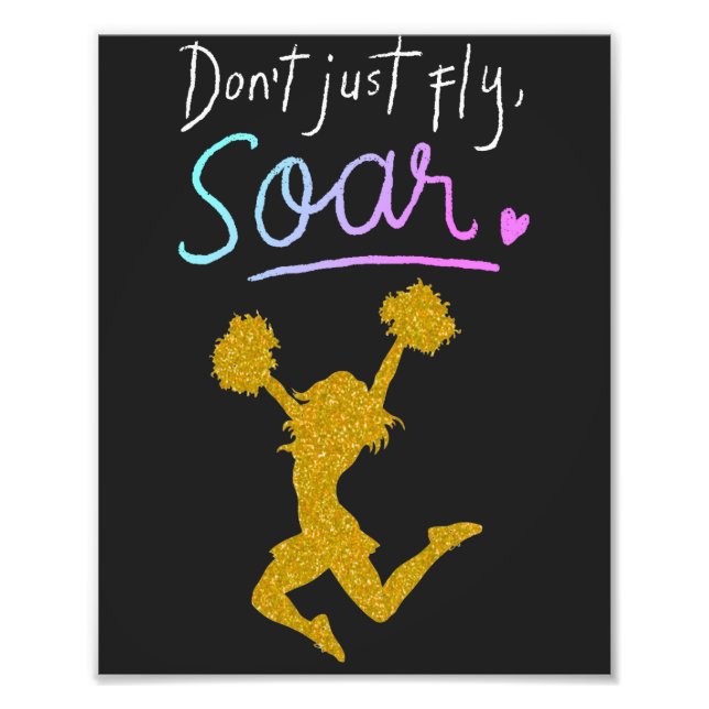 Fliege nicht einfach, Sau! Girls Cheerleader Fotodruck (Vorne)