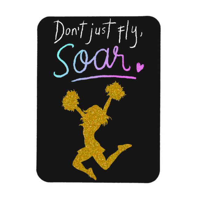 Fliege nicht einfach, Sau! Girls Cheerleader Magnet (Vertikal)