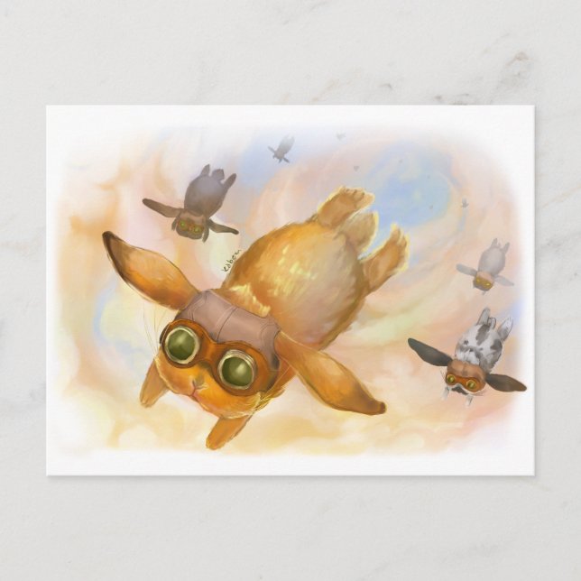 Fliege Postkarte (Vorderseite)