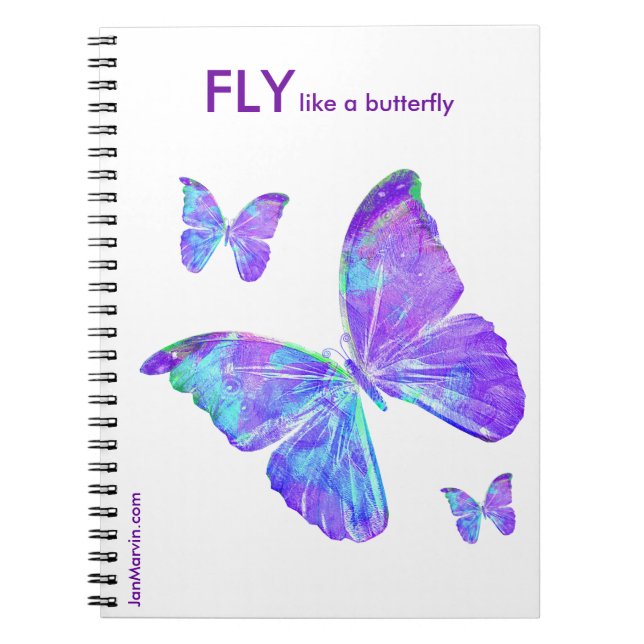 Fliege wie ein Schmetterlings-Notizbuch bis Januar Notizblock (Vorderseite)
