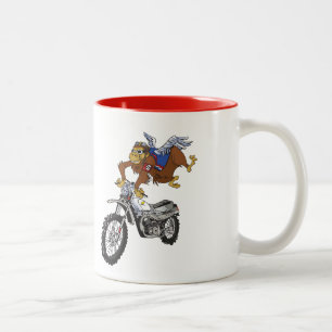 Fliegen-Affe-Abenteuer-Reiter-Tasse 1,0 Zweifarbige Tasse
