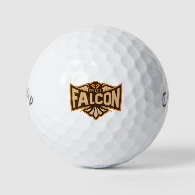 Fliegen als Falken-Sepia Golfball (Vorderseite)