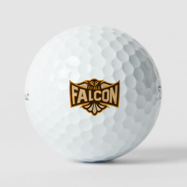Fliegen als Falken-Sepia Golfball (Vorderseite)