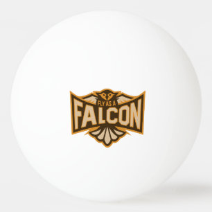 Fliegen als Falken-Sepia Tischtennisball