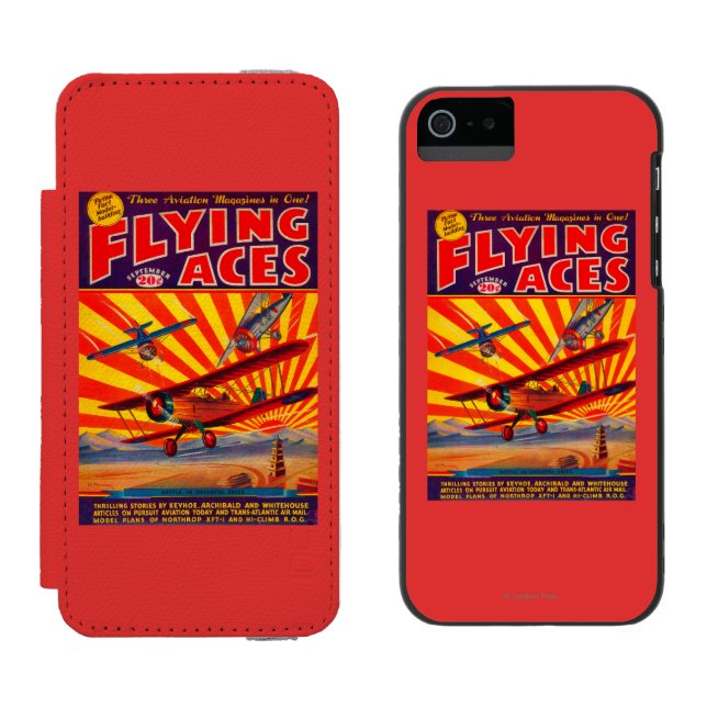 Fliegen-As-Titelseite Incipio iPhone Geldbeutel-Hülle (Seite an Seite)