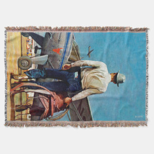 Fliegen-Cowboy durch Met Schaeffer Decke