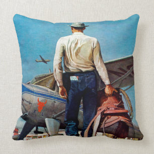 Fliegen-Cowboy durch Met Schaeffer Kissen