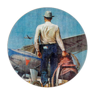 Fliegen-Cowboy durch Met Schaeffer Schneidebrett