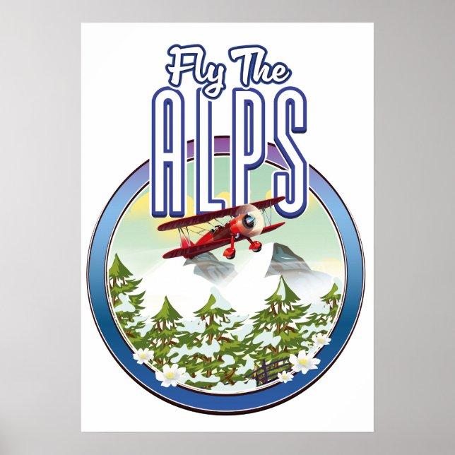 Fliegen der Alpen Poster (Vorne)