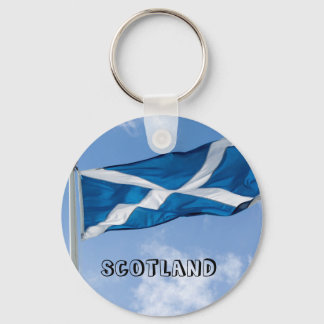 Fliegen der Flagge für Schottland Schlüsselanhänger
