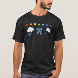 Fliegen der Regenbogenflagge: Regen+Bow+Flag Rebus T-Shirt