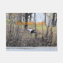 Fliegen durch fußmatte