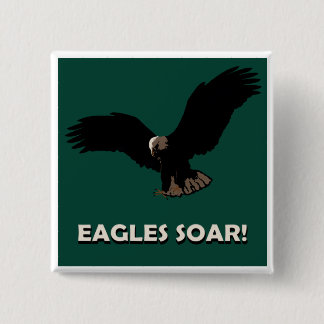 Fliegen-Eagle-Quadrat Button