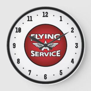 Fliegen einer Service-Gas-Uhr Große Wanduhr