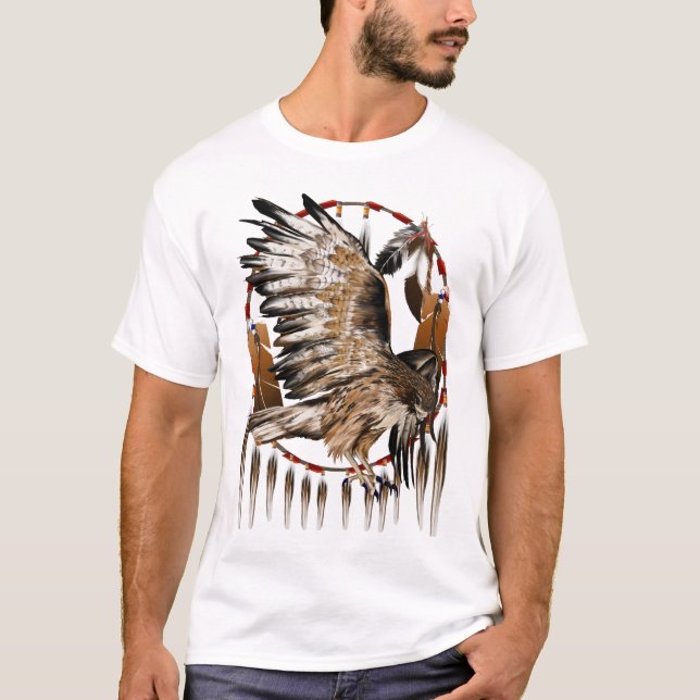 Fliegen-Falke Dreamcatcher Shirt (Vorderseite)