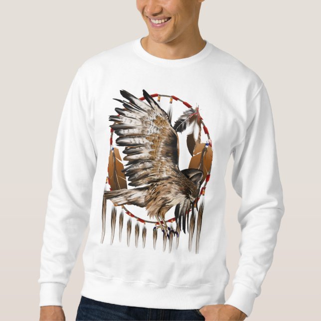 Fliegen-Falke Dreamcatcher Shirt (Vorderseite)