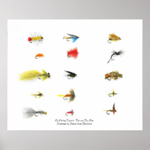 Fliegen-Fischen, Fliegen-Fischen-Nymphen, Poster