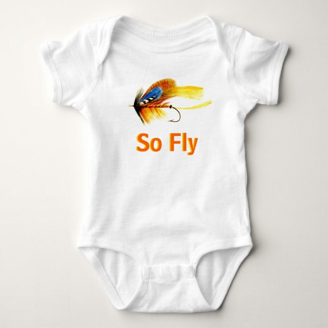 Fliegen-Fischen-Köder - so Fliege Baby Strampler (Vorderseite)