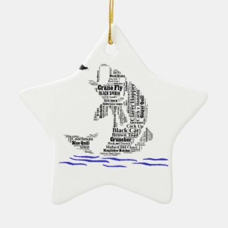 Fliegen-Fischen-kundenspezifische Geschenke u. Keramikornament