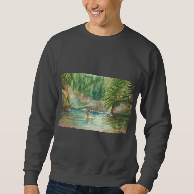 Fliegen-Fischen Sweatshirt (Vorderseite)