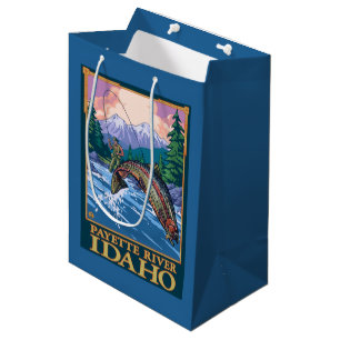 Fliegen-Fischen-Szene - Payette Fluss, Idaho Mittlere Geschenktüte