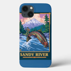 Fliegen-Fischen-Szene - Sandy-Fluss, Oregon Case-Mate iPhone Hülle