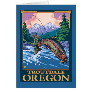 Fliegen-Fischen-Szene - Troutdale, Oregon