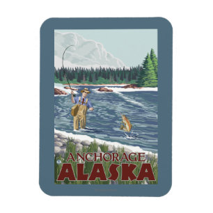 Fliegen-Fischer - Anchorage, Alaska Magnet