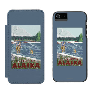Fliegen-Fischer - Cordova, Alaska Incipio Watson™ iPhone 5 Geldbörsen Hülle