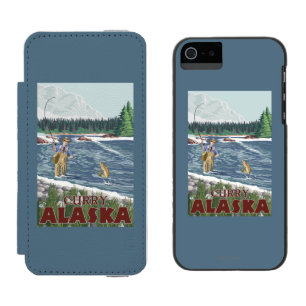 Fliegen-Fischer - Curry, Alaska Incipio Watson™ iPhone 5 Geldbörsen Hülle