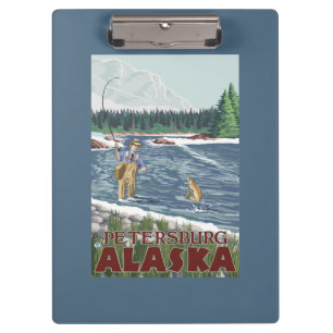 Fliegen-Fischer - Petersburg, Alaska Klemmbrett
