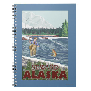 Fliegen-Fischer - Seward, Alaska Notizblock