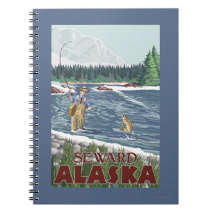 Fliegen-Fischer - Seward, Alaska Notizblock