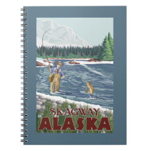 Fliegen-Fischer - Skagway, Alaska Notizblock