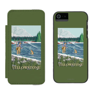 Fliegen-Fischer - WestYellowstone, Montana Incipio Watson™ iPhone 5 Geldbörsen Hülle