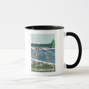 Fliegen-Fischer - Yellowstone Nationalpark Tasse