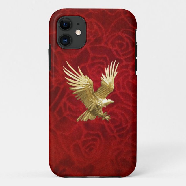Fliegen-Gold Eagle Case-Mate iPhone Hülle (Rückseite)