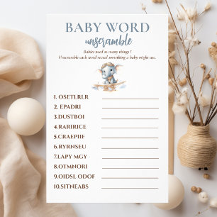 Fliegen in Adorable Bliss: Elephant Watercolor Bab Flyer